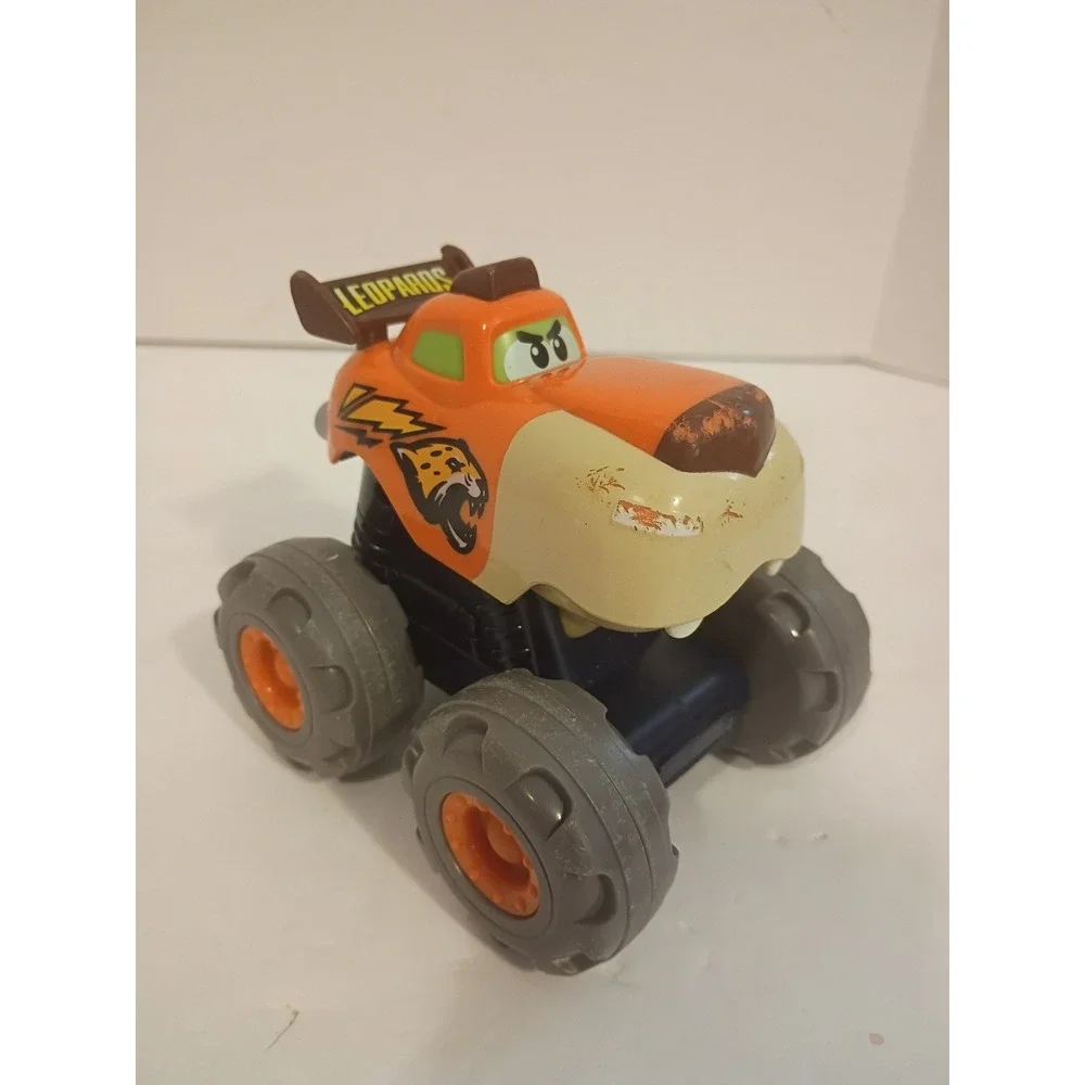Leopard Monster Truck Toy Orange Chomping Jaw Action Kids Vehicle